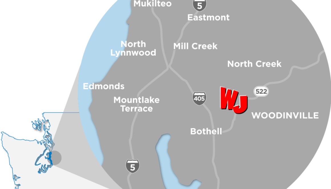 WrapJax Woodinville map